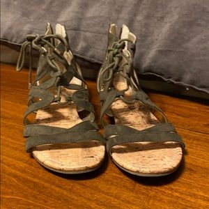 Gladiator sandals in olive green